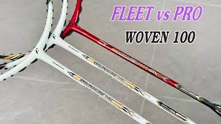 Review vợt Fleet Woven 100 Trắng Đen  Huyền thoại của Fleet badminton [upl. by Ahsiken58]