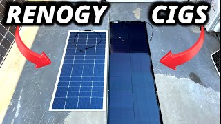 BEST FLEXIBLE SOLAR PANEL CIGS YUMA 200 VS RENOGY 200 Watt [upl. by Analaj804]