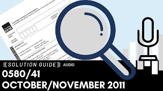 058041 OctoberNovember 2011 Marking Scheme MS Audio Voiceover [upl. by Ezalb]