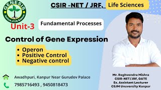 Control of gene expression  Operon  Positive Control amp Negative Control Operon  Lecture39 [upl. by Ellehcin]