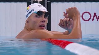 David Popovici Wins gold medal for Romania in Mens 200m Freestyle  David Popovici Wins gold 200m [upl. by Aitret]