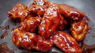 EXTRA CRISPY DELICIOUS and SUPER EASY HONEY BBQ CHICKEN WINGS RECIPE [upl. by Iman]