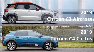 2019 Citroen C3 Aircross vs 2019 Citroen C4 Cactus technical comparison [upl. by Garland144]