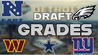 2024 NFC East Draft Grades Who Fared The Best nfldraft [upl. by Gnouhp]