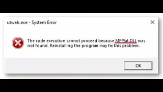 How to fix Mfplat dll missing on Windows 10 [upl. by Nnaeirual97]