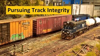 Achieving Model Railroad Track Integrity  Boomer Diorama   289 [upl. by Enixam896]