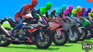 GTA 5  Epic Ragdoll Funny SpiderMan VS Minions On Rainbow Bridge Euphoria Physics1 [upl. by Melamie]