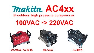 Convert high pressure compressor MAKITA AC400X AC401X AC430X AC460X to make they work with 220VAC [upl. by Aihtenak]