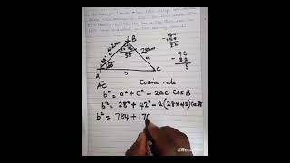 USING COSINE RULE [upl. by Brom988]