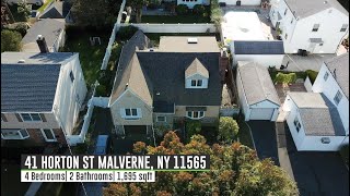 4 Bedroom House For Sale  Malverne NY  Video Tour with Drone [upl. by Eelnyl329]