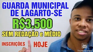 Concurso guarda municipal de Lagarto SE inscrições estão abertas para esse concurso público Sergipe [upl. by Serene]