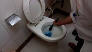 How To Clean Toilet Bowl Using Taski R6 [upl. by Volin]