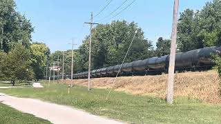 An eastbound tanker passing by Parkville Missouri on the StJoe Sub [upl. by Atinele]