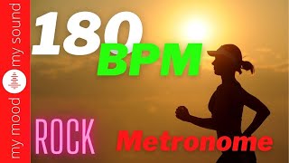 Best 180 BPM ROCK Music  METRONOME for Running and Working out [upl. by Topper122]