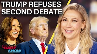 Trump Refuses 2nd Debate amp Calls BS on Kamalas McDonalds Experience  The Daily Show [upl. by Toland61]