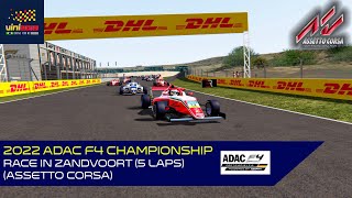 2022 ADAC F4 Championship  Race in Zandvoort 5 laps  Assetto Corsa [upl. by Elda]