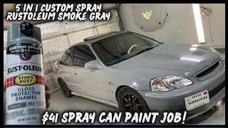 NEW RUSTOLEUM 5 IN 1 SPRAY PAINT TEST  41 PAINT JOB THEN CAR SHOW [upl. by Nwadrebma]