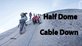 Half Dome Climb 101  Cables down No permit off season Yosemite [upl. by Ayim]