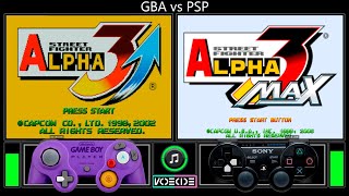 Street Fighter Alpha 3 GBA vs PSP Gameplay Comparison [upl. by Nemad333]