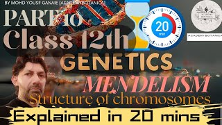 GENETICS  MENDELISM  STRUCTURE OF CHROMOSOME  MOHD YOUSF GANAIE BOTANY SIR  CLASS 12TH  PART 10 [upl. by Church]