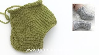 How to knit a heel to a sock with diagonal shaping [upl. by Yde]