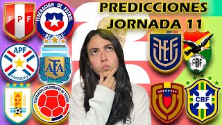 PREDICCIÓN Y PREVIA ELIMINATORIAS MUNDIAL 2026🌎⚽  JORNADA 11🔥 [upl. by Quincey]