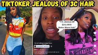 TikToker Goes VIRAL For EXPOSING Her JEALOUS OF 3C HAIR [upl. by Aalst787]