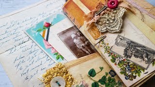 Vintage Botanical  Floral Travelers Notebook [upl. by Camel]