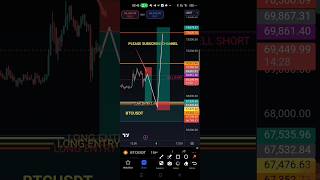 bitcoin both 69850 short 67475 long trade setup in advance trading futuretrade ytshort wiseadvic [upl. by Ennayllek]