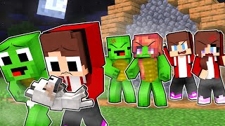 Baby JJ and Baby Mikey with DOG got KICKED OUT by PARENTS  Minecraft Animation  Maizen [upl. by Gauthier203]