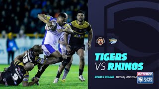 Highlights  Castleford Tigers v Leeds Rhinos  2024 Betfred Super League Rivals Round [upl. by Solokin]