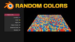 Instances with RANDOM COLORS in Blender  Geometry Nodes [upl. by Ellard]