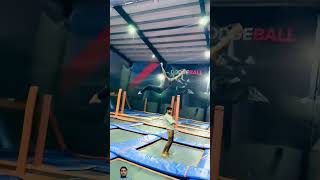 Trampoline park stunt flip backflip stunt [upl. by Aehsat]