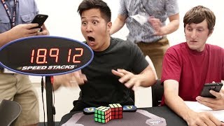 DOUBLE OneHanded Rubiks Cube WORLD RECORD 18912 [upl. by Claretta]