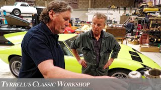 Lambo No 6 Vintage V12 Power Roars Back  Tyrrells Classic Workshop [upl. by Yllrebmik]