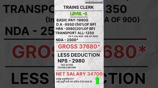 Trains Clerk Salary  Railway NTPC Undergraduate Level Post Preference Railway Trainsclerk [upl. by Durkin]