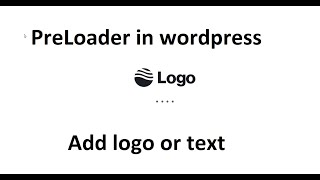 How to add preloader in wordpress website  Add logo in preloader [upl. by Holofernes]