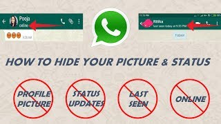 Whatsapp Tricks  How to HideProtect your Profile Picture amp Status [upl. by Ransom]