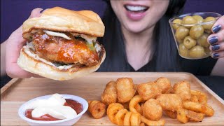 JUICY CHICKEN BURGER ASMR EATING SOUNDS NO TALKING  SASASMR [upl. by Biondo42]