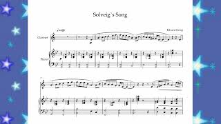 Solveigs Song  Edvard Grieg Clarinet  Piano [upl. by Lawrenson]