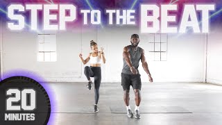 20 Minute Step to The Beat HIIT Workout NO EQUIPMENT [upl. by Kleper415]