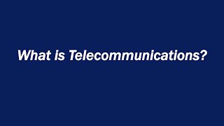 What is Telecommunications [upl. by Lenaj]