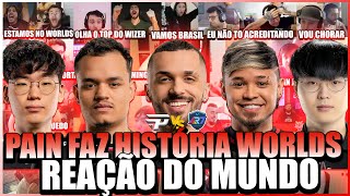 HISTÓRICO  STREAMERS REAGEM a PAIN VENCENDO R7 e FAZENDO HISTÓRIA PASSANDO pra FASE SUIÇA do WORLDS [upl. by Grindle]