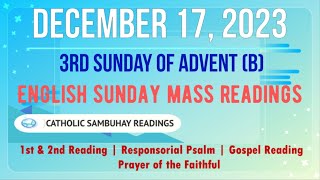 17 December 2023 English Sunday Mass Readings  3rd Sunday of Advent B [upl. by Em]