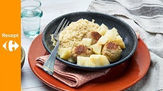 Stoofpotje van gehaktballetjes met knolselder appel en couscous [upl. by Gabler20]