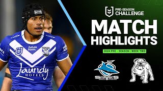 NRL Preseason 2024  Sharks v Bulldogs  Match Highlights [upl. by Gove]