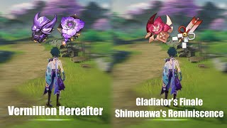 Xiao Gladiators Finale amp Shimenawas Reminiscence Vs Vermillion Hereafter  Genshin Impact [upl. by Ragan]