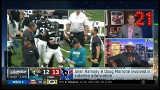 Jalen Ramsey amp Doug Marrone Fight On Sideline [upl. by Attebasile]