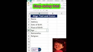 Easy way to align text and column in Excel [upl. by Ymerej38]