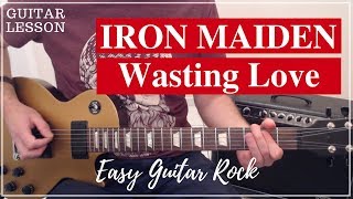 Iron Maiden  Wasting Love  Guitar lesson [upl. by Grosmark]